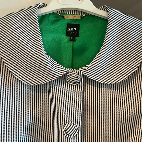 A.B.S. Puff Sleeve Striped Blazer - Picture 6 of 9